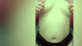 Young girl shows off her cute tits and ass in homemade video