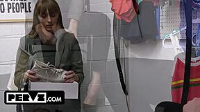 Chubby Brunette Teen In Lingerie Gets Backroom Casting With Blowjob, Pussy Licking, And Rough Riding Until Titty Fuck