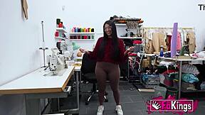 Hey everyone, check out young brunette babe Lara Rey giving a rough blowjob and showing her natural small tits after Spanish lessons end! 😏