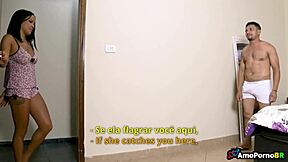 Why not join this brazilian teen and her stepmom in a threesome with stepdad's big cock?