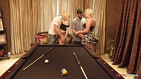 two sexy blonde chicks candy white krystal kash ride two big dicks in doggystyle and cowgirl