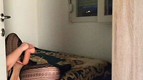 I caught curvy teen playing with huge monster dildo leading to intense solo masturbation with moaning orgasms and wet tight pussy