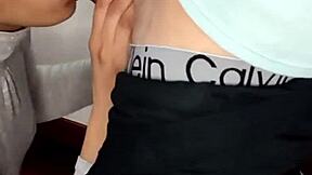 I'm soo horny, stepdad cums all over my face... facial cumshot!