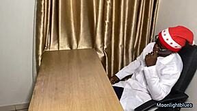 Ebony Petite 18+ Delivers Merry Christmas Fuck to BBC Family Doctor!