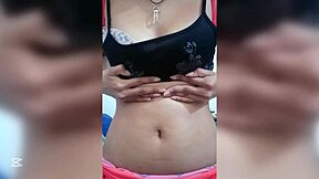 a colleague over 18 years old relaxes in her room after bathing