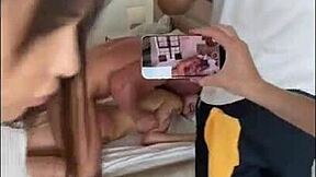 i love this crazy public threesome with backstage blowjob and wet workout fun