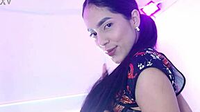 helen star slips into ninja underwear in hospital room, doctor roleplay leads to sensual spreading and orgasm for her big natural tits