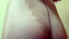 Whoa, check out nylon ass worship with mistress Elza Koms in heels and lingerie