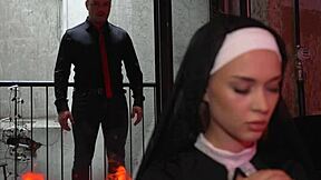 Incubus Visited A Nun In The Sanctuary For First Time Rough Anal And Gaping