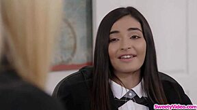 Bratty Teen Licked By Milf Dean In Office Uniform