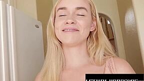 I can't believe petite blonde gets fucked hard by stepdad after prom with rimjob