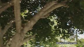 Dominating street pickup of hot broke brunette teen for intense hardcore cash sex