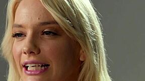 Petite milf Kenna James fingers pussy in hot solo masturbation after podcast