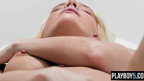 Petite milf Kenna James fingers pussy in hot solo masturbation after podcast