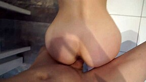 uh, like i had this quickie with my hot neighbor in the kitchen, and she was moaning so loud while riding me rough...