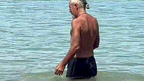 want to see passionate kisses, blowjob, and cumshot on beach with little spanish milf?