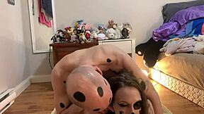 Babysitter takes big cock bareback in tight asshole for hard daddy fuck session