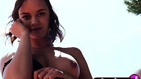 Petite Blonde Teen Model Posing