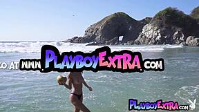 Flexible all natural latina teen Carolina Reyes POSING NUDE at the beach stripping clothes