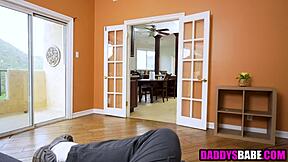 Cute Stepdaughter Sucks Stepdad with Glasses in Taboo Pov