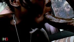 Can this sensual black girl handle fucking a black male in lingerie with rimjob and swollen pussy action?