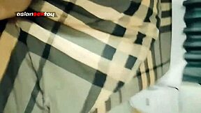 amateur asian couple enjoys passionate doggystyle session ending with cum on her hairy petite pussy.