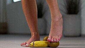 hey petite girl, why are you crushing fruits with those high heels for hot footfetish?