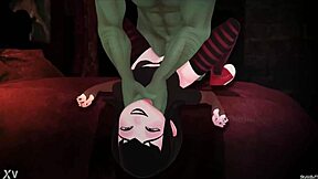 Mavis experiences intense hardcore sex sounds in a hotel room with crossdressing elements