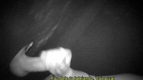 Hey, glory hole fun - making that naughty guy cum all over me