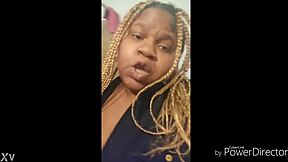 Strip tease from BBW MzTayTheVirgo with big ass creampie and clothes ripped