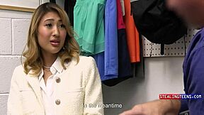 Rich Asian Bratty Teen Mina Luxx Faces Reality Check In Backroom Casting