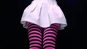 Bonneyuwu drinks her own pee from frasco in cute homemade blonde pantyhose fun