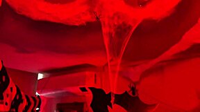 Halloween lesbian babe banging with Brazilian cute teen in costumes