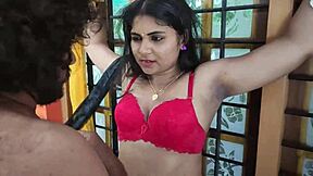 Indian hot housewife dives into first-time hardcore BDSM with husband. She moans during tied-up ass licking and rough sex in part-2.