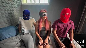 so this cuckold boyfriend let his petite redhead girlfriend do a casting interview with swingers for homemade porn