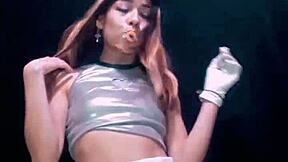 Bonneyuwu drinks her own pee from frasco in cute homemade blonde pantyhose fun