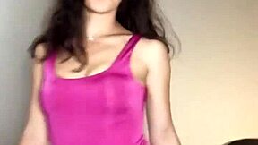 fit teen nadia diamo models lingerie with heels in solo striptease session