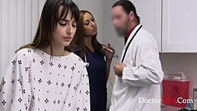 Does teen patient without insurance submit to doctor taking advantage in exam room reality?
