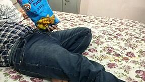 check out this young slutty step sister sucking cock in front of her friends