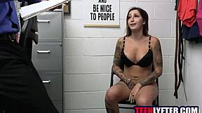 Busty Teen 18+ Strip Searched Fucked By Cop