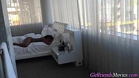 pov ebony teen 18+ager lez - wanna see black babe fingering in homemade masturbation with petite friend?