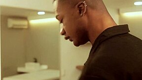 Will this horny petite 18+ client ride her masseuse's big black cock after seducing him at the spa?