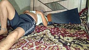 Bhabhi Bends Over for First Time Anal in Bedroom with Indian Husband