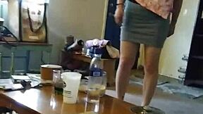 Cute little 18+ blonde lotions up in front of the camera like a total candid voyeur moment