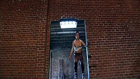 crissy moon gets her shaved pussy pounded by otto bauer in bathroom with blowjob and facial cumshot