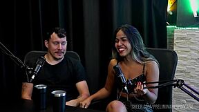 we're sharing hot moments with bia in sheer red lingerie for bdsm handjob fun