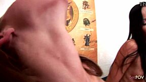 Why do these naughty lesbians treat their blonde lover like a personal sex toy in threesome?