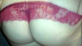 Big ass wife welcomes him home from work with tight anal creampie