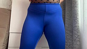 hot stepmom stretches with big tits and ass while handling monster cock in homemade missionary