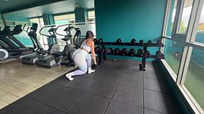 She met a guy at the gym with her big boobs and huge ass leading to creampie action